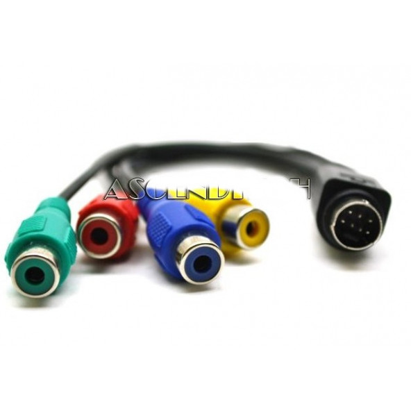 7 Pin S-Video to 4'lü RCA Kablo - Resim 2