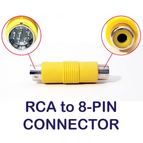 8 Pin S-Video Erkek to RCA Dişi Adapter - 3