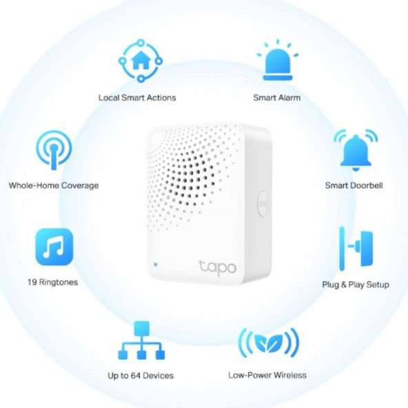 TP-Link Tapo TP-H100 Alarm Özellikli Kablosuz Akıllı Dağıtıcı - 2