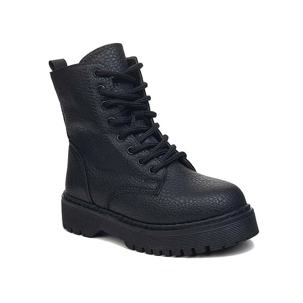 Albishoes Kız Çocuk Fermuarlı Suya Dayanıklı Kışlık Soğuk Geçirmez Postal Bot Bağcıklı Çocuk Bot - 2