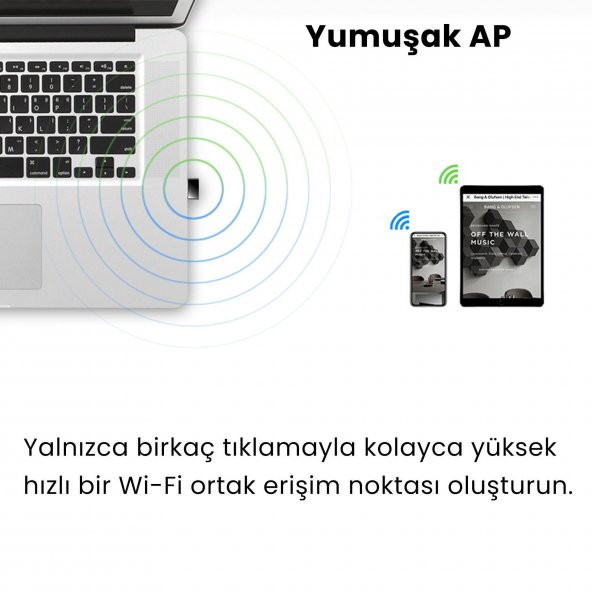 Cudy WU650 5GHz 433Mbps, 2.4GHz 200Mbps Wi-Fi Mini USB Adaptör(AC1200 Serisi) - Resim 4