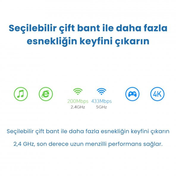 Cudy WU650 5GHz 433Mbps, 2.4GHz 200Mbps Wi-Fi Mini USB Adaptör(AC1200 Serisi) - Resim 6