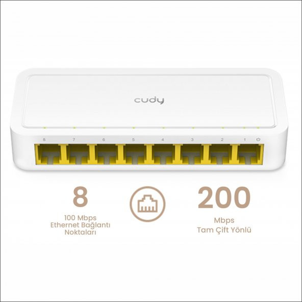 Cudy FS108D 10/100Mbps 8 Port Megabit Switch - 2
