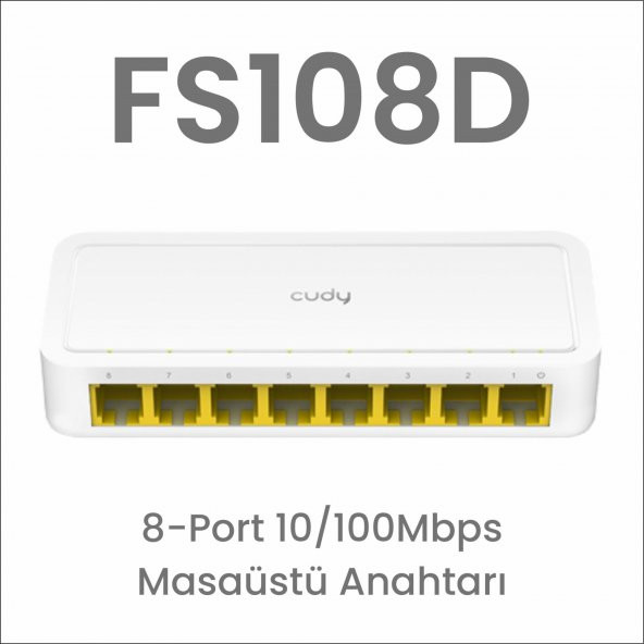 Cudy FS108D 10/100Mbps 8 Port Megabit Switch - 3