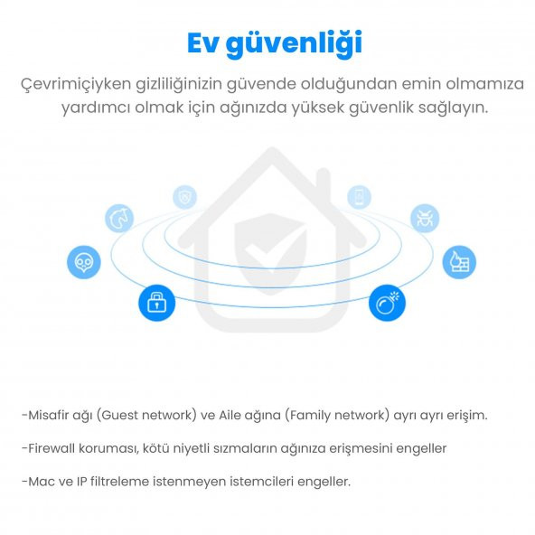 Cudy WR1200 Dual 2.4/5Ghz 4x5dBi Anten 1200Mbps 5 Port Wi-Fi Router(AC1200 Serisi) - 7