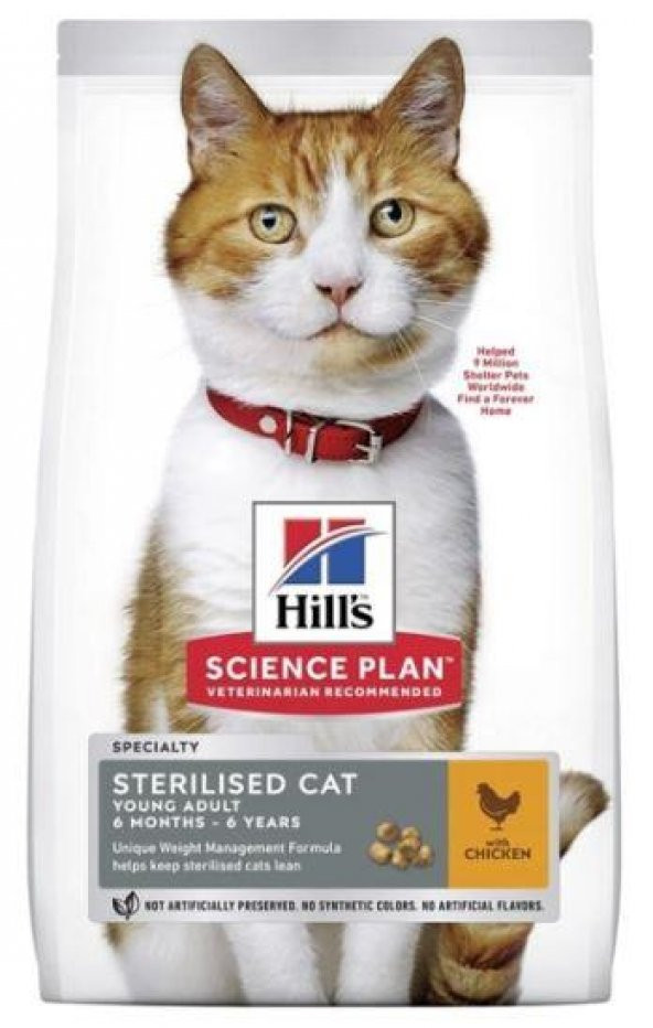 Hills Sterilised Kısırlaştırılmış Tavuklu Kedi Mamasi 3 Kg