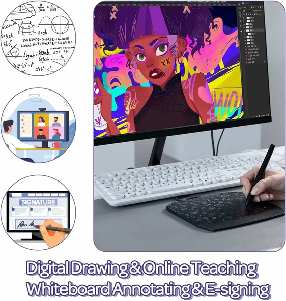 GAOMON S630 5x3.2 Inc OSU Tablet, 4 Ekspres Tuşlu - 4