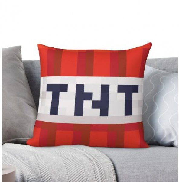 Minecraft TNT Pillow Yastık Peluş Oyuncak 45CM - 2