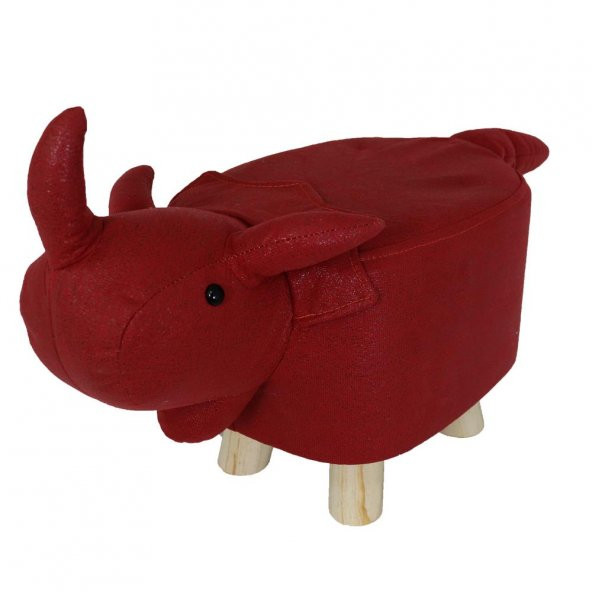 T. Concept Hayvan ( Kırmızı Gergedan ) Figürlü Çocuk Pufu, Kolay Silinebilir ürün görseli