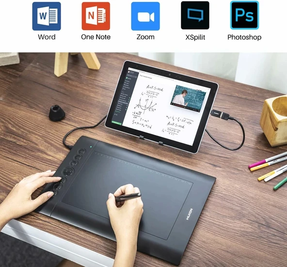 HUION H610 Pro V2 Grafik Çizim Tableti - Android Destekli Kalem - 3