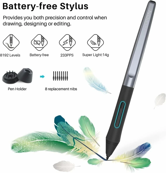HUION Inspiroy H640P Grafik Tableti, 8192 Basınç Hassasiyetine Sahip - 3