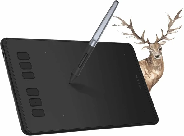 HUION Inspiroy H640P Grafik Tableti, 8192 Basınç Hassasiyetine Sahip
