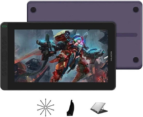 HUION KAMVAS 13 Grafik Çizim Tableti, Ayarlanabilir Stand - Mor