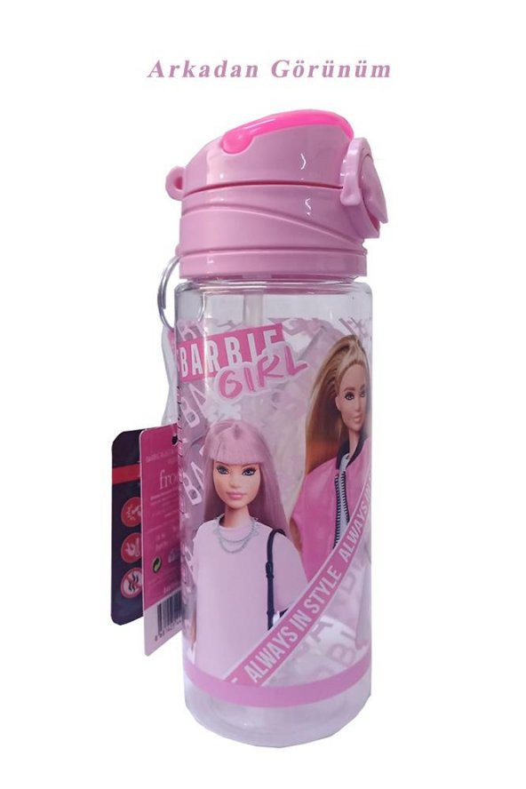 Kız Çocuk Barbie Matara 500 ml 1 Adet Lisanslı Barbi Suluk Okul Matarası Öğrenci Suluğu - 3