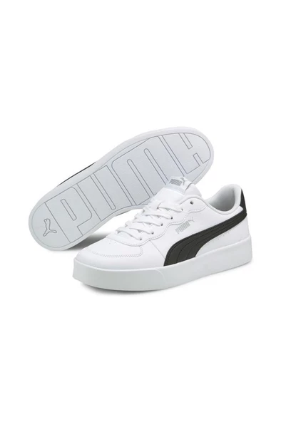 Puma 380147 04 Sky Clean Unisex Sneaker Ayakkabı Beyaz-Siyah 36-40 - 4
