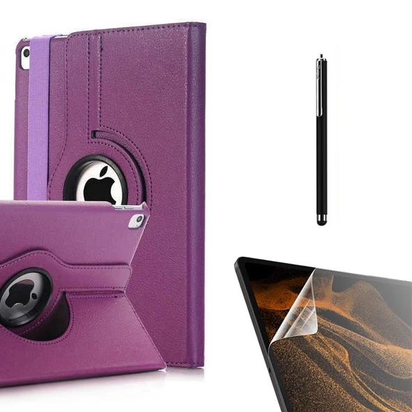 Smcase Apple iPad 9.7 2017 5.Nesil Kılıf 360 Dönebilen Koruma Kapaklı Standlı dn22  Nano  Kalem - Resim 5