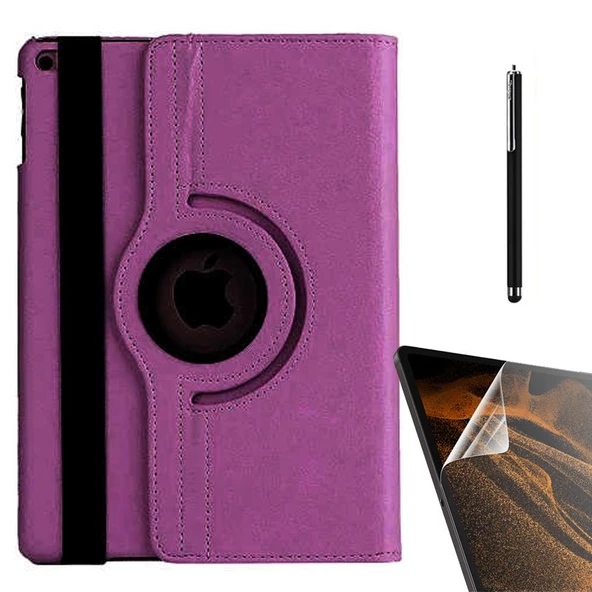 Smcase Apple iPad 10.2 2021 9.Nesil Kılıf 360 Dönebilen Koruma Kapaklı Standlı dn22  Nano  Kalem - Resim 7