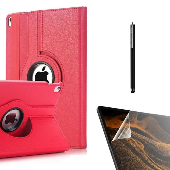 Smcase Apple iPad 9.7 2017 5.Nesil Kılıf 360 Dönebilen Koruma Kapaklı Standlı dn22  Nano  Kalem - Resim 4