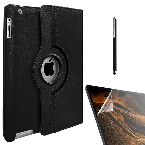 Smcase Apple iPad Mini 4 Kılıf 360 Dönebilen Koruma Kapaklı Standlı dn11 Nano Kalem