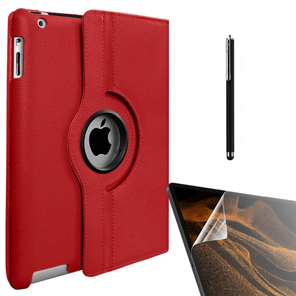 Smcase Apple iPad 2 3 4 Kılıf 360 Dönebilen Koruma Kapaklı Standlı dn22  Nano  Kalem - Resim 4
