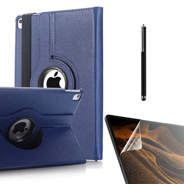 Smcase Apple iPad 9.7 2017 5.Nesil Kılıf 360 Dönebilen Koruma Kapaklı Standlı dn22  Nano  Kalem - Resim 3