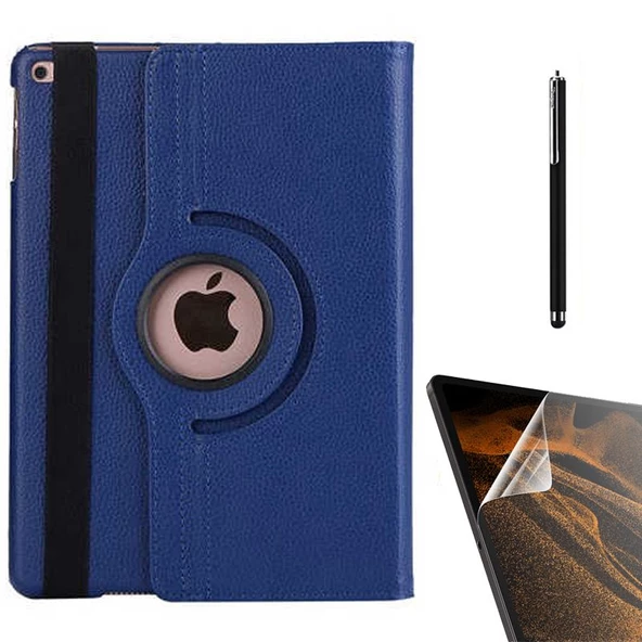 Smcase Apple iPad 10.2 2021 9.Nesil Kılıf 360 Dönebilen Koruma Kapaklı Standlı dn22  Nano  Kalem - Resim 3