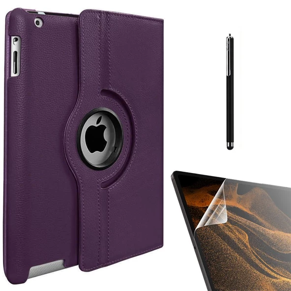 Smcase Apple iPad Mini 4 Kılıf 360 Dönebilen Koruma Kapaklı Standlı dn11 Nano Kalem - 5