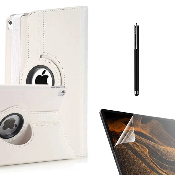 Smcase Apple iPad 9.7 2017 5.Nesil Kılıf 360 Dönebilen Koruma Kapaklı Standlı dn22  Nano  Kalem - Resim 7