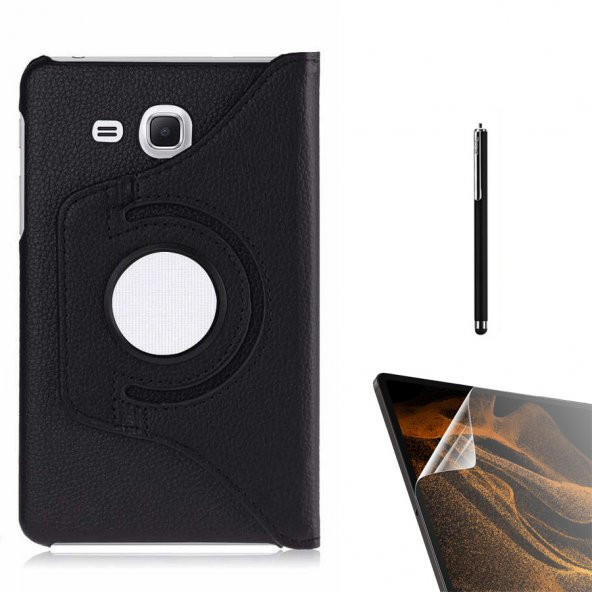 Smcase Samsung Galaxy Tab 4 T280 Kılıf 360 Dönebilen Koruma Kapaklı Standlı dn22  Nano  Kalem