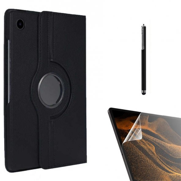 Smcase Samsung Galaxy Tab A8 10.5 SM X200 2021 Kılıf 360 Dönebilen Koruma Kapaklı Standlı dn22  Nano  Kalem