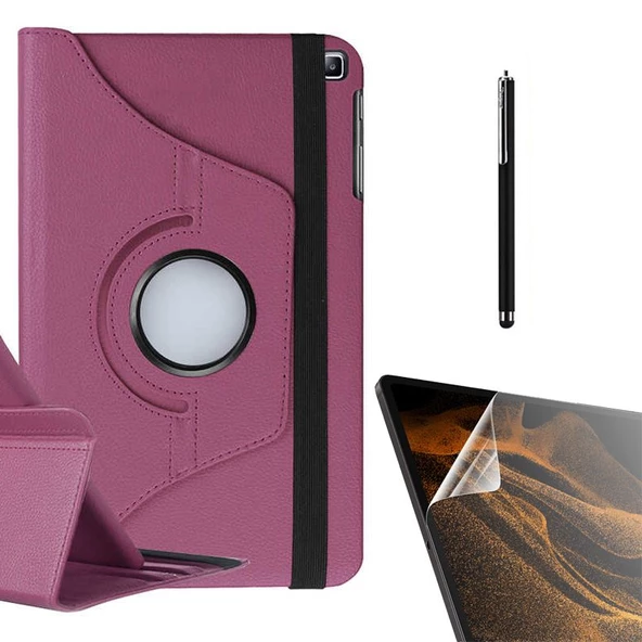 Smcase Samsung Galaxy Tab S6 Lite P610 Kılıf 360 Dönebilen Koruma Kapaklı Standlı dn22 Nano Kalem - 7