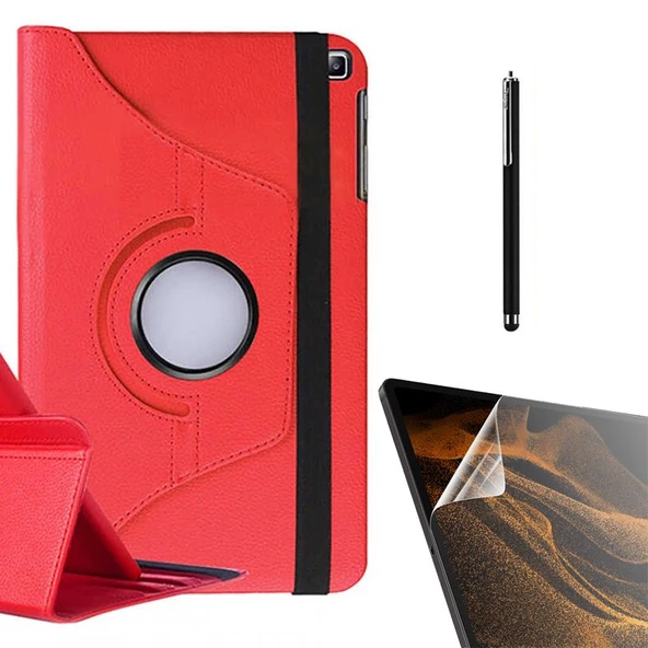 Smcase Samsung Galaxy Tab S6 Lite P610 Kılıf 360 Dönebilen Koruma Kapaklı Standlı dn22 Nano Kalem - 4