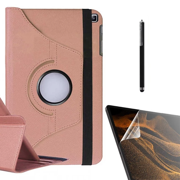 Smcase Samsung Galaxy Tab S6 Lite P610 Kılıf 360 Dönebilen Koruma Kapaklı Standlı dn22 Nano Kalem - 5