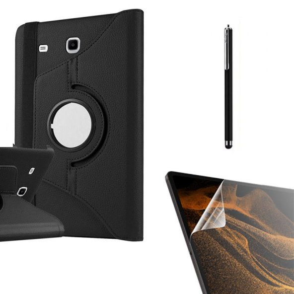 Smcase Samsung Galaxy Tab E T560 9.6 Kılıf 360 Dönebilen Koruma Kapaklı Standlı dn22  Nano  Kalem