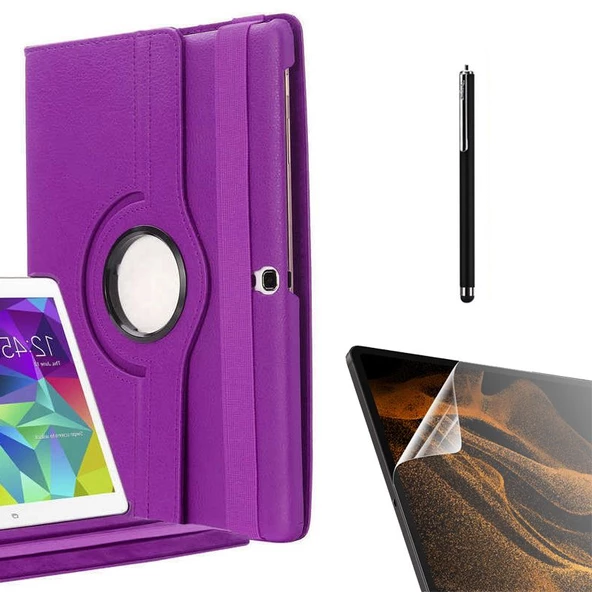 Smcase Samsung Galaxy Tab S3 9.7 T820 Kılıf 360 Dönebilen Koruma Kapaklı Standlı dn22 Nano Kalem - 4