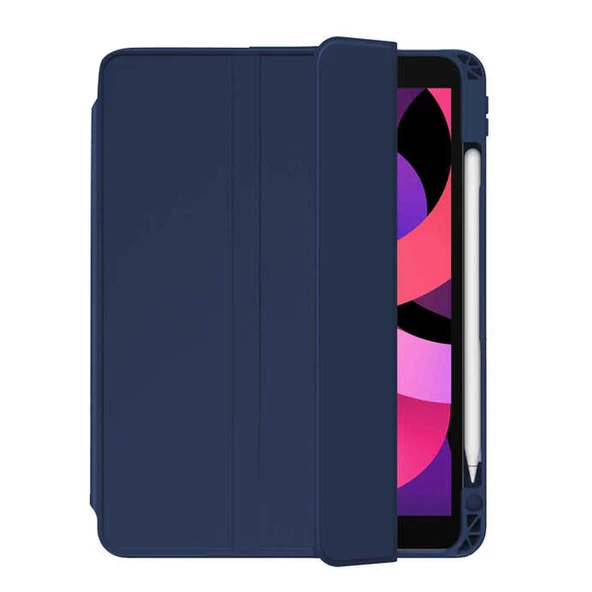 Smcase Apple iPad Pro 10.5 7.Nesil Kılıf Standlı Kalem Bölmeli Arkası Şeffaf nt2 - Resim 5