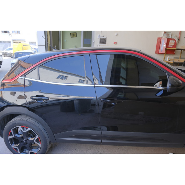 Opel Mokka Krom Cam Çıtası 6 Parça 2020+ Paslanmaz Çelik - 3