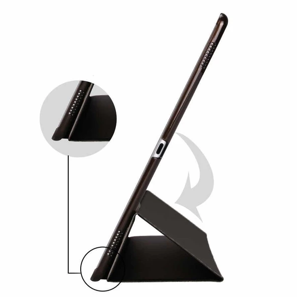 Smcase Apple iPad 10.2 8.Nesil Kılıf Uyku Modlu Standlı Smart Cover Kapaklı sm2  Nano  Kalem - 2