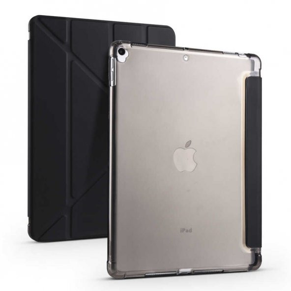 Smcase Apple iPad 10.2 8.Nesil Kılıf Katlanabilir Standlı Pu Silikon tf1