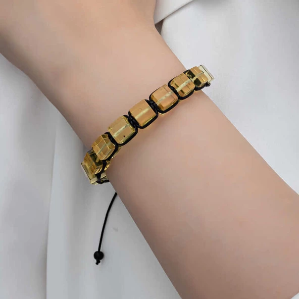 Yetişkin Damla Kehribar Bileklik - 3