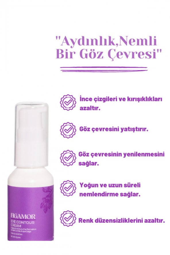 Figamor Yoğun Nemlendirici Morluk Giderici & Aydınlatıcı Göz Çevresi Kremi 30 ml - 2