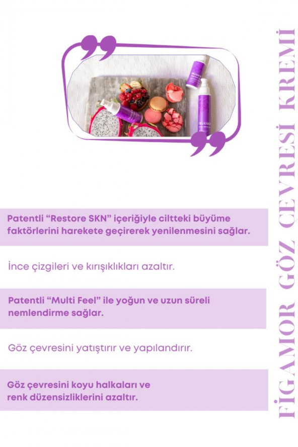 Figamor Yoğun Nemlendirici Morluk Giderici & Aydınlatıcı Göz Çevresi Kremi 30 ml - 4