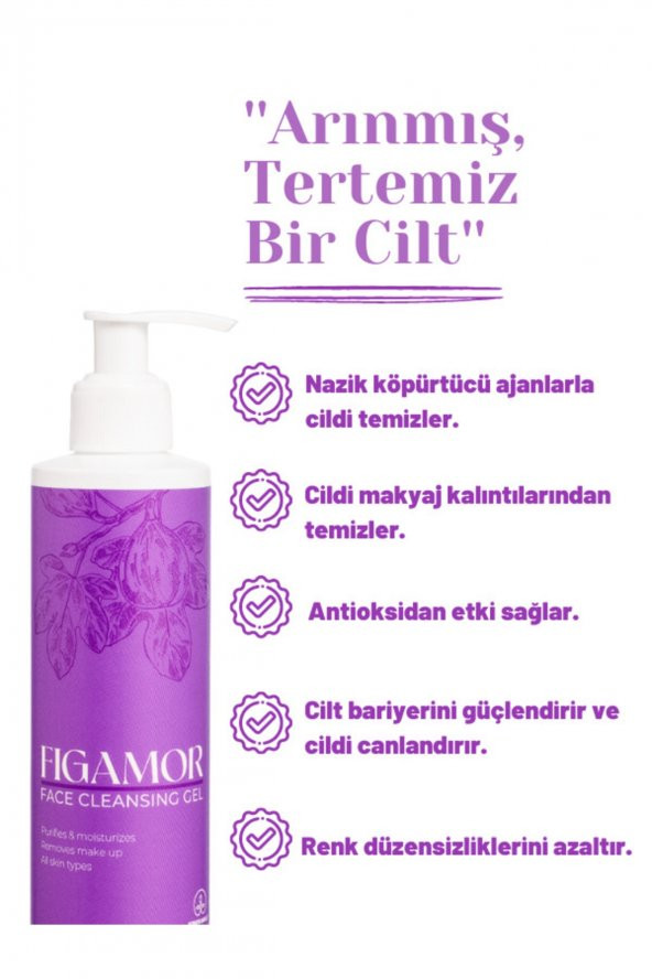 Figamor Tüm Cilt Tipleri İçin Arındırıcı & Canlandırıcı Yüz Yıkama Jeli 200 ml - 2
