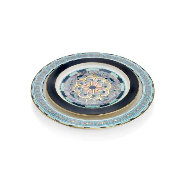 Schafer Tılsım Sapphire Yemek Takımı 60 Parça-Turkuaz - 10