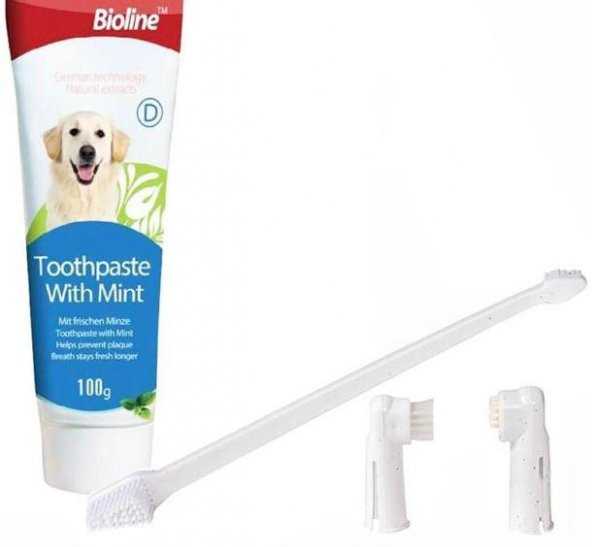 Bioline Dental Kit Köpek Nane Aromalı Ağız Bakım Seti 100 Gr