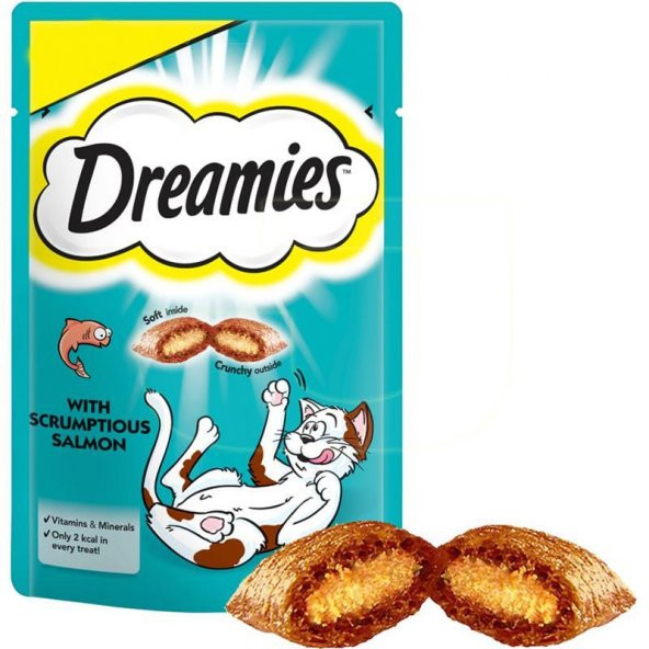 Dreamies Somonlu Kedi Ödülü 60 Gr X 2 Adet