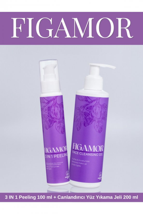 Figamor 3 ın 1 Peeling 100 ml  Canlandırıcı Yüz Yıkama Jeli 200 ml