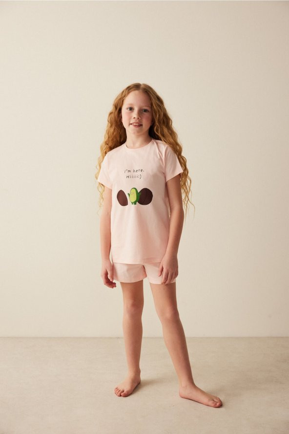 Penti Kız Çocuk Avokado Baskılı Pijama Takımı
