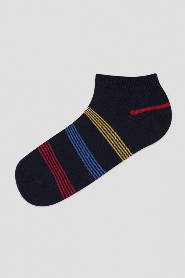 Penti Erkek Ince Şerit Detaylı 3lü Patik Çorap - 2