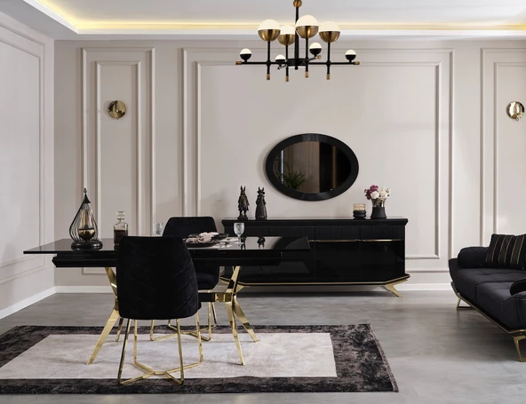 MASARATİ GOLD MDF YEMEK ODASI TAKIMI - Resim 3